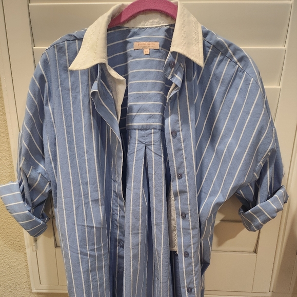 Pierre cardin embroidered collar stripe button down - Picture 3 of 4